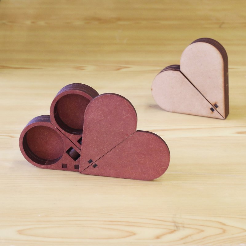 [Love Heart Box DIY Group] can purchase custom lettering - Wood, Bamboo & Paper - Wood Brown
