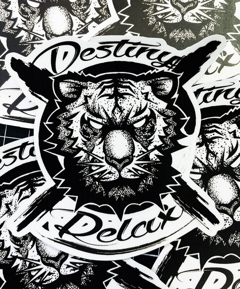 Tiger sticker domineering tiger matte thick pound super wear-resistant sticker anti-scratch waterproof sticker car sticker - สติกเกอร์ - กระดาษ สีดำ