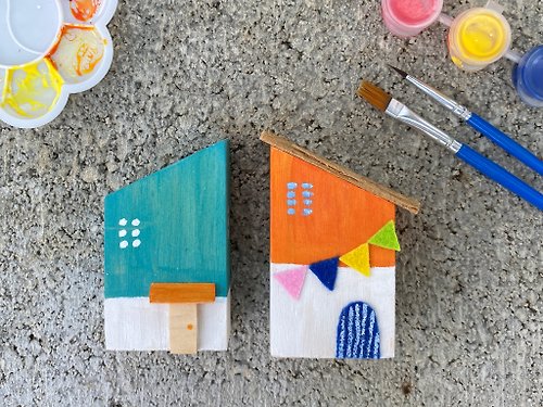 木窩窩 【DIY材料包】 木頭房子 療癒小屋 小房子