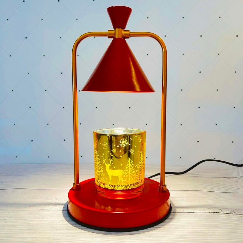 Retro double-pole scented Wax lamp/candle lamp/warm candle lamp (black/red) Christmas gift fragrance gift - น้ำหอม - โลหะ 