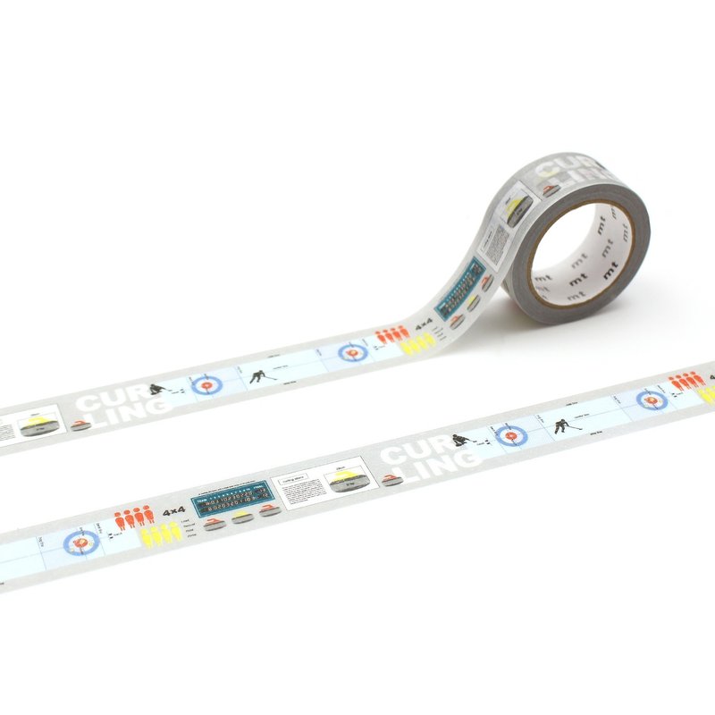 mt ex Masking Tape / Winter Sports Curling (MTEX1P233) - Washi Tape - Paper Gray