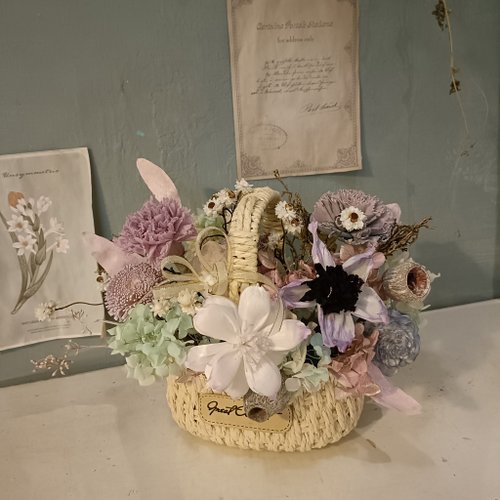 花草行走 花藝工作室 灰紫永生花乾燥花禮