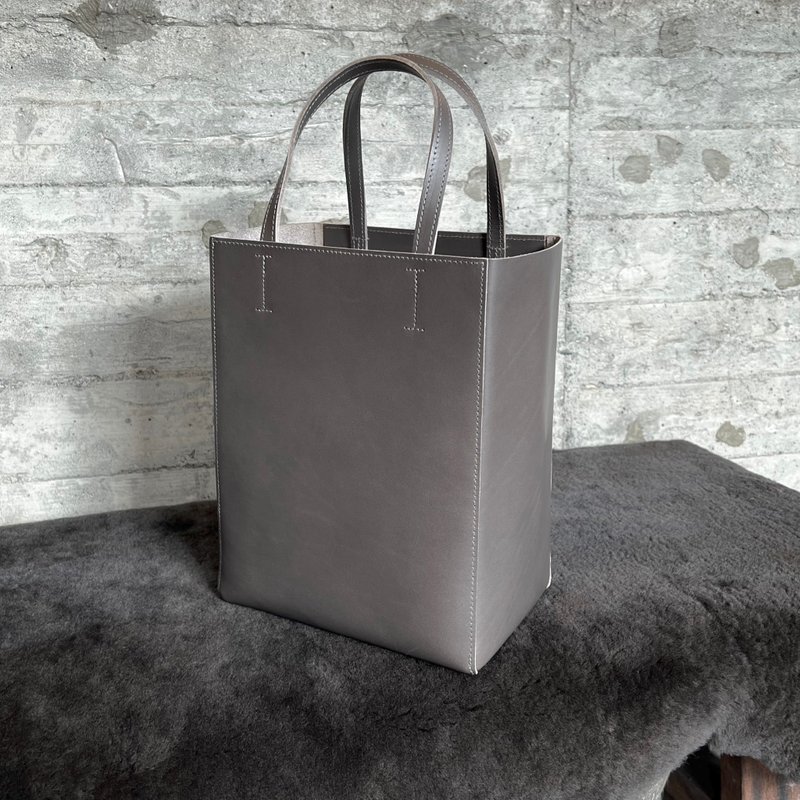 Real kraft paper bag iron gray [LBT Pro] - Handbags & Totes - Genuine Leather Gray