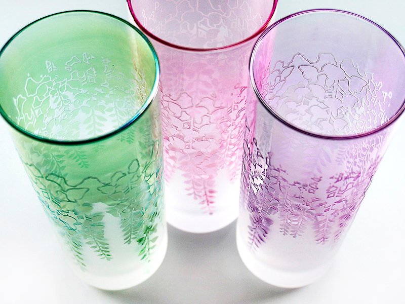 藤棚のコリンズグラス - 茶壺/茶杯/茶具 - 玻璃 紫色