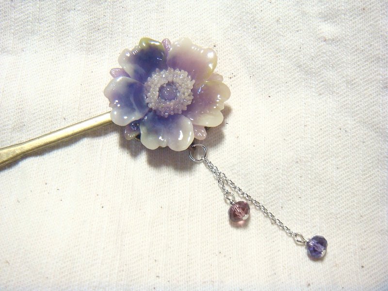 Sunflower refreshing purple hairpin styling - Hair Accessories - Other Materials Purple