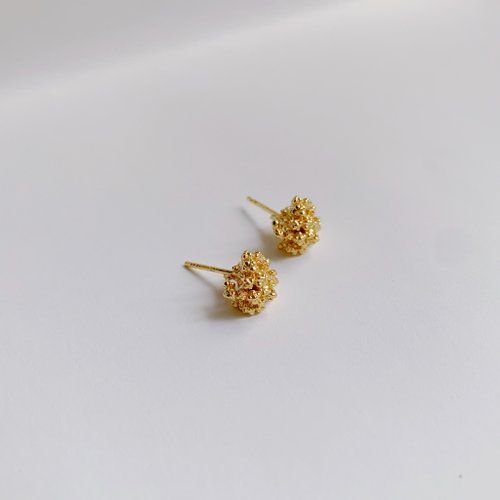 rice flower ピアス ペア / シルバー 925、 K18メッキ - ショップ