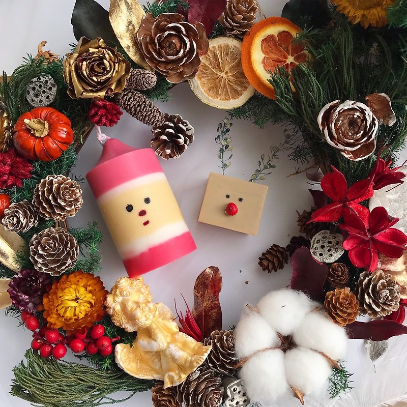 Christmas candle / beeswax hand-made experience course - อื่นๆ - ขี้ผึ้ง 