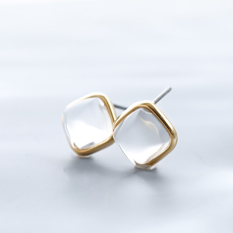 Candy Glass earrings - ต่างหู - โลหะ สีทอง
