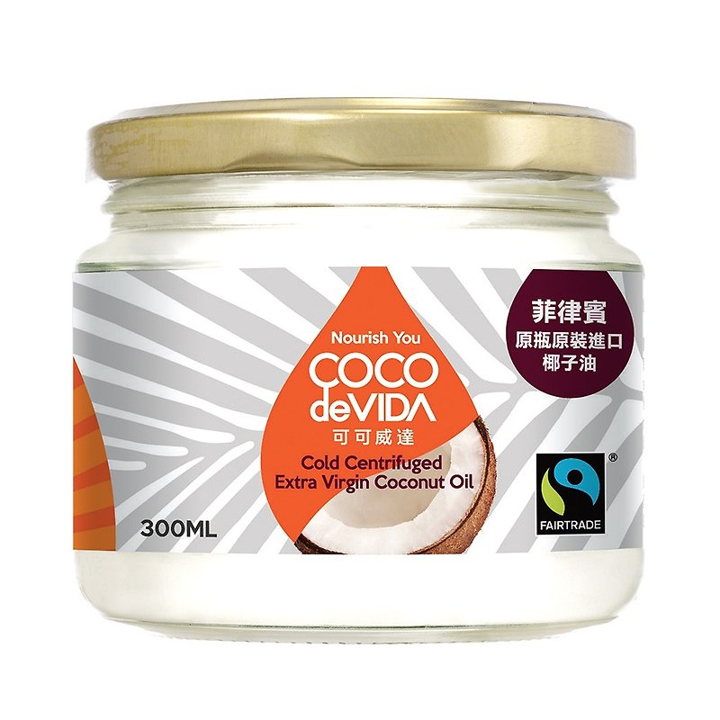 【可可威達COCOdeVIDA】公平貿易天然冷離心初榨椰子油(300ml) - 其他 - 新鮮食材 白色