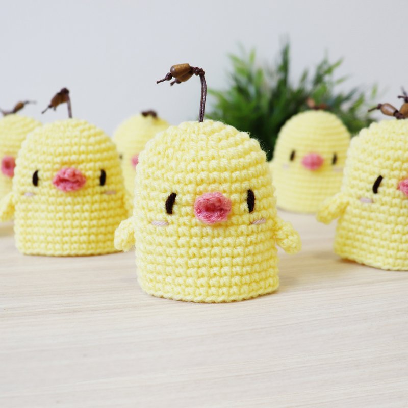 Other Materials Keychains Multicolor - Knitted key cover - Cute Chick