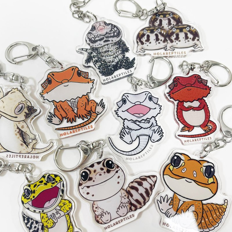 Original Reptile Cartoon Keychain - ที่ห้อยกุญแจ - พลาสติก 