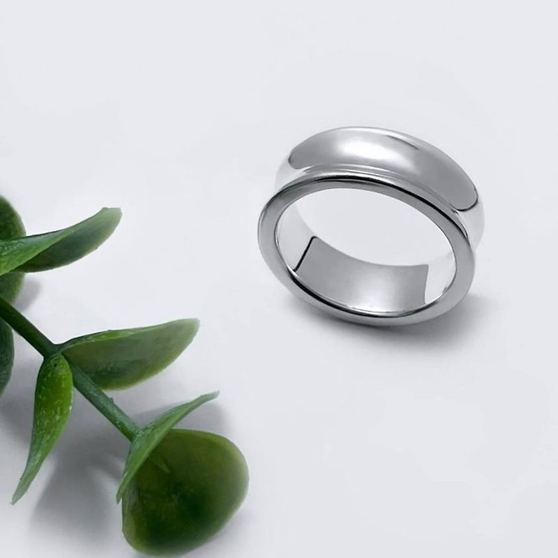 Wide recessed silver ring - General Rings - Sterling Silver Silver