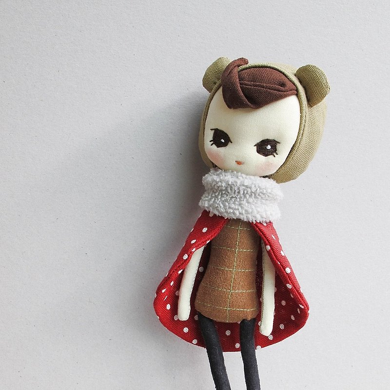 Small ladybug elf A1 - ตุ๊กตา - ผ้าฝ้าย/ผ้าลินิน สีแดง