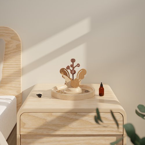 獨木設計 UniWoodesign 島嶼花香 - 擴香置物盤 / 實木製 飾品 零錢 收納