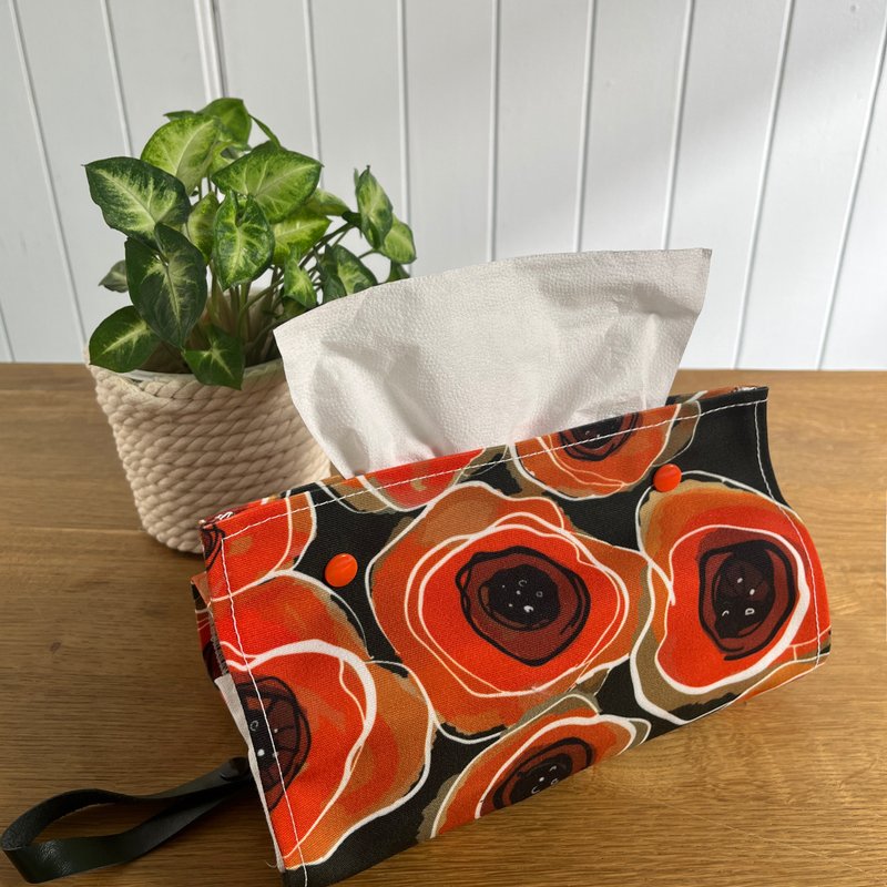 Floral Series A - Dual-purpose Canvas Tissue Cover, Four Colors - กล่องทิชชู่ - ผ้าฝ้าย/ผ้าลินิน 