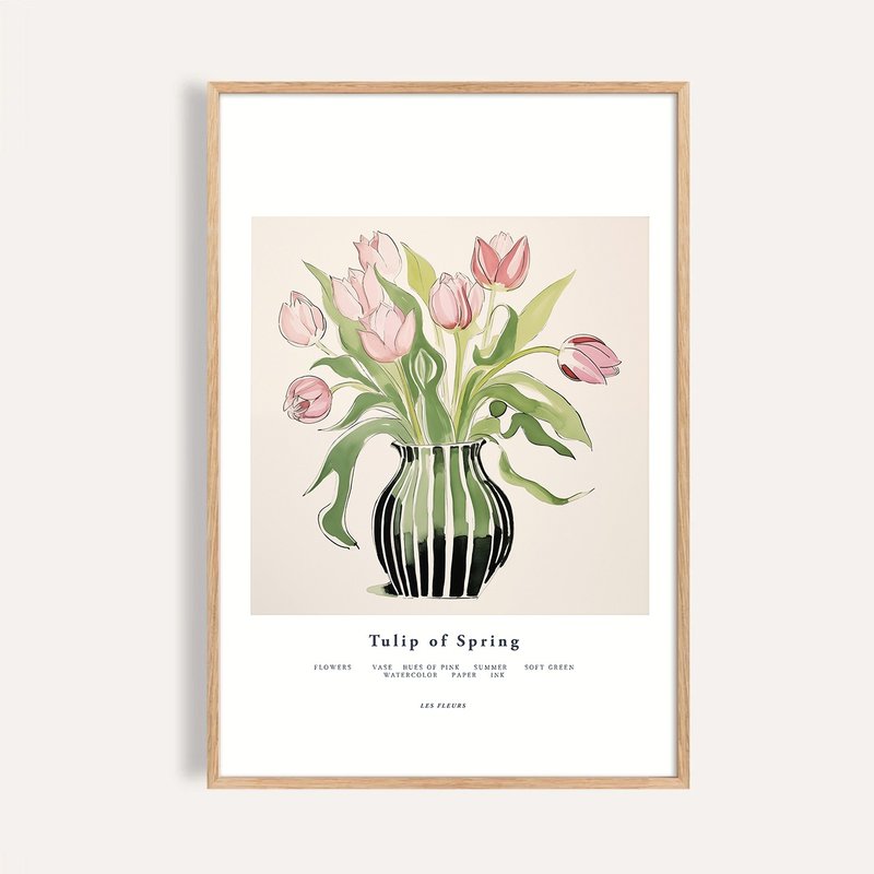 春之鬱金香 Tulip of Spring / 花卉插畫掛畫 - 海報/掛畫/掛布 - 紙 