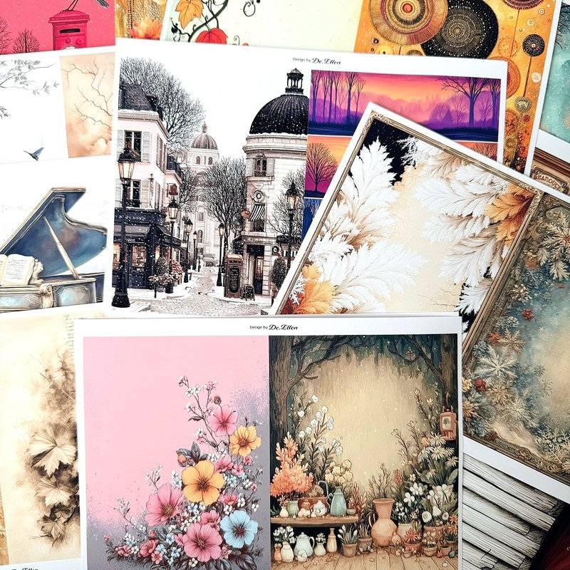 Z740+Z741+Z742+Z743+Z744+Z745 - a variety of background - Stickers - Paper 