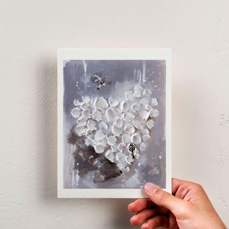 波西米亚之心 带有纹理表面的丙烯酸原画。 - 壁貼/牆壁裝飾 - 其他材質 