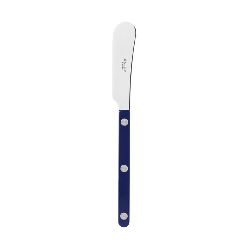 Sabre Paris-Bistrot Vintage Bistro - Shiny Stainless Steel Cream Spatula - Gemstone - ช้อนส้อม - โลหะ สีน้ำเงิน