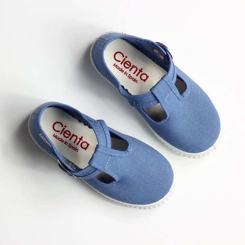 西班牙國民帆布鞋 CIENTA 51000 90淺藍色 幼童、小童尺寸 - 男/女童鞋 - 棉．麻 藍色