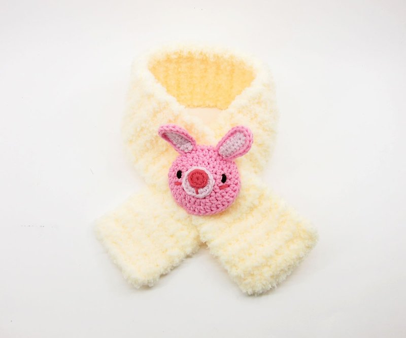粉兔兔-保暖圍巾-彌月-寶寶 - 嬰兒手鍊/飾品 - 其他人造纖維 粉紅色