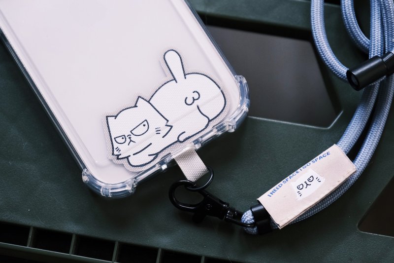 屁屁貓手機夾片連6mm掛繩 十三色入 Phone Strap - 手機配件 - 其他材質 