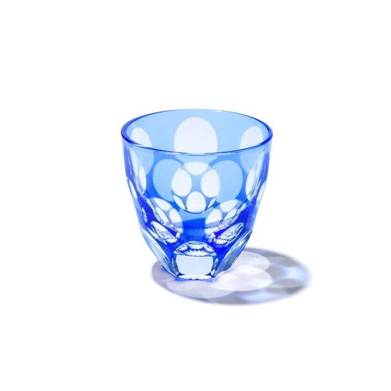江戸切子　水玉万華鏡(全2色)　ぐい吞み - 玻璃杯 - 玻璃 白色