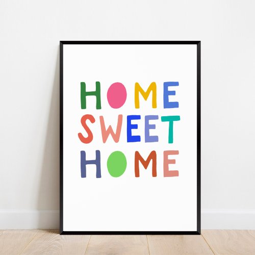 ellie go lucky art print/ home sweet home / illustration poster a3,a2