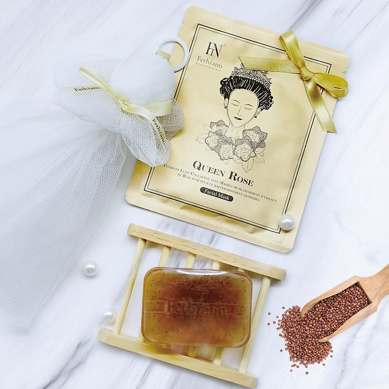 Ruby Coix Kernel Beauty Soap Gift Set - Soap - Glass 