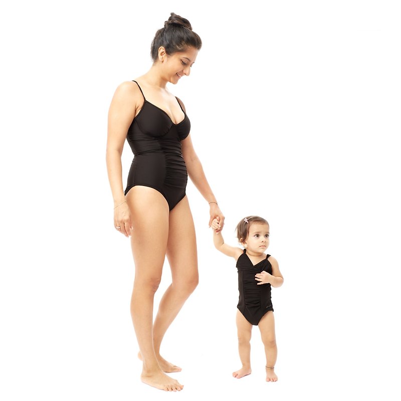 LAUREN - The perfectly ruched swimwear for babies (under 1 year old) - ชุด/อุปกรณ์ว่ายน้ำ - วัสดุอื่นๆ สีนำ้ตาล