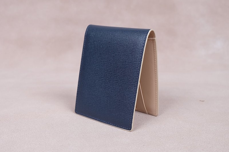 Money Clip / Card Case / Italy Cow Leather money clips.(Navy) - Wallets - Genuine Leather Blue