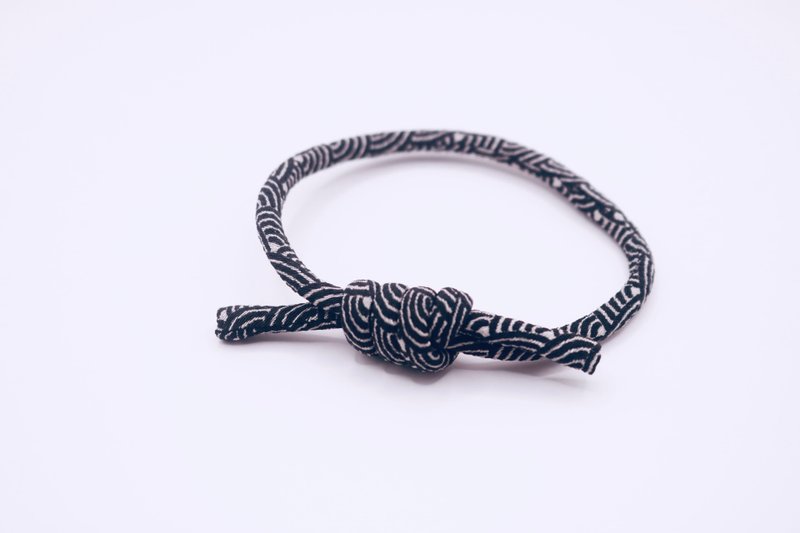 日本製手工手鍊・和風飾品 - 手鍊/手環 - 棉．麻 黑色