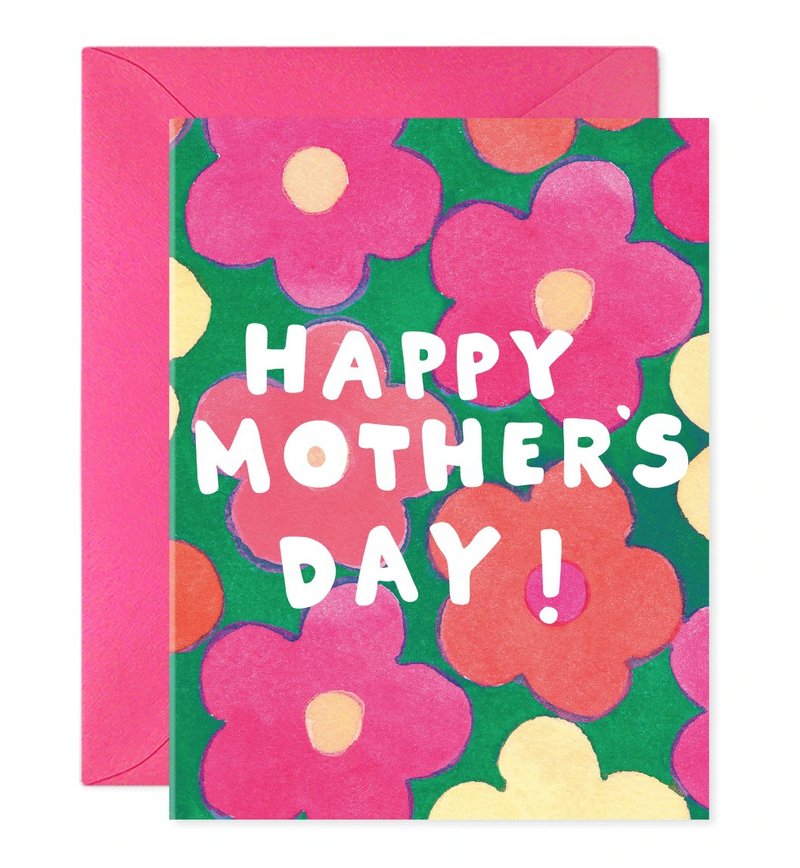 little red flower mother's day card - การ์ด/โปสการ์ด - กระดาษ 