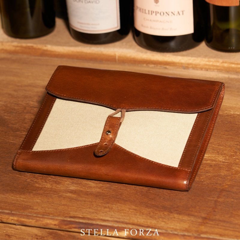 [Gift/Free Customized Laser Engraving] Retro European Style Tri-fold Storage Bag – Leather Wine Storage Bag - แก้วไวน์ - หนังแท้ สีนำ้ตาล