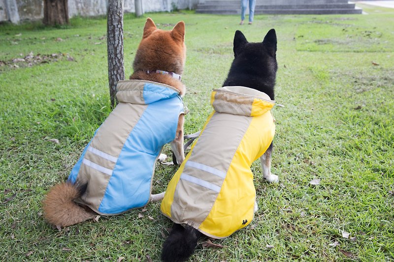 Shiba Inu University MIT high-quality dog raincoat is easy to put on and take off for small and medium-sized dogs - ชุดสัตว์เลี้ยง - ไนลอน หลากหลายสี