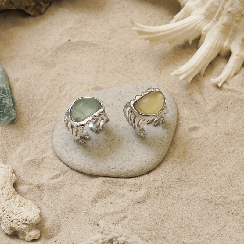 Fire Jelly Fish Ring - 戒指 - 半寶石 銀色