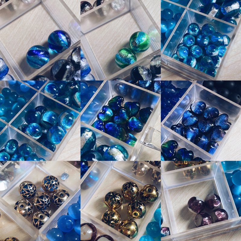 [Single] 60 types of luminous glass beads - สร้อยข้อมือ - แก้ว หลากหลายสี