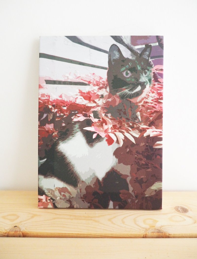Painting / frameless paintings / paintings / milk cats - โปสเตอร์ - วัสดุอื่นๆ สีแดง