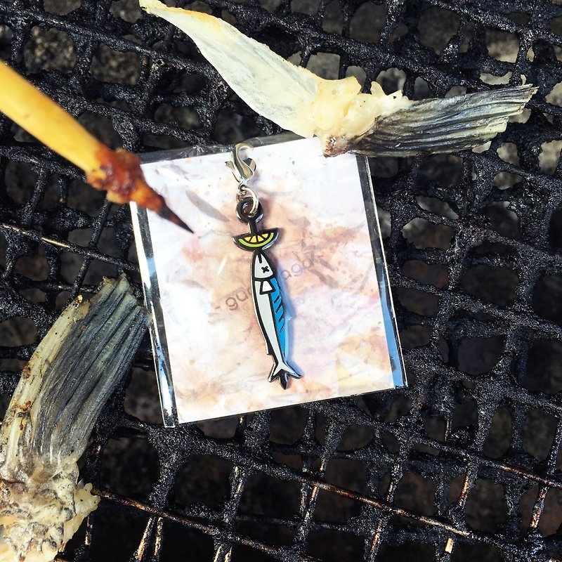 チャーム魚は魚を食べます - キーホルダー・キーケース - 金属 多色