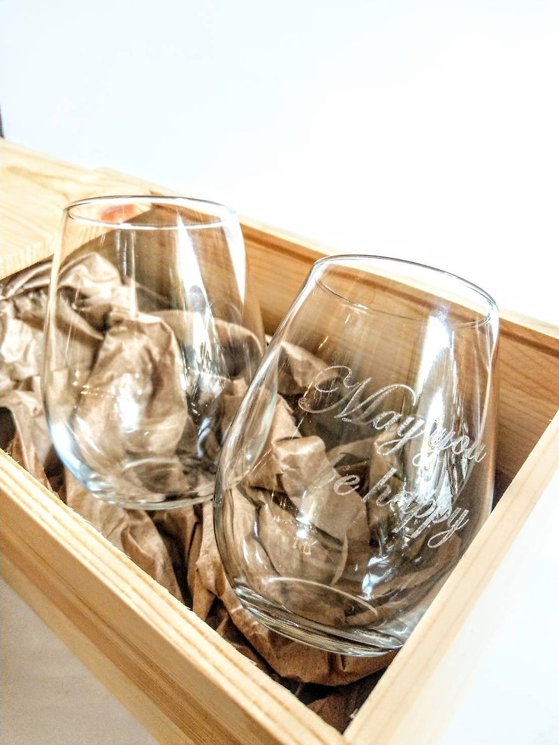 進口薄底對杯刻字客製化 贈限量木盒 限量優惠原價2160特價1980 - 杯/玻璃杯 - 玻璃 透明