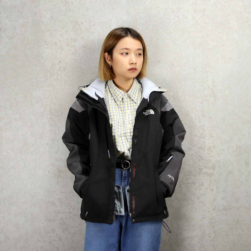 Tsubasa.Y vintage house 014TheNorthFace stitching waterproof windbreaker jacket, jacket windproof - Women's Blazers & Trench Coats - Polyester 