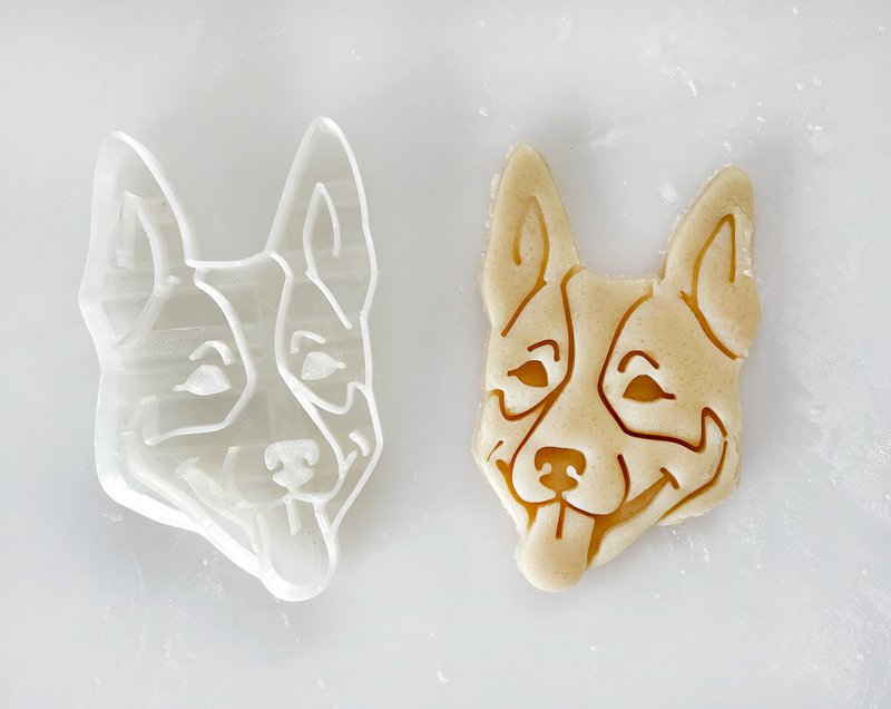 Australian Cattle Dog Cookie Cutter 2 / Blue Heeler / Dog portrait / 3D printed - อื่นๆ - พลาสติก 