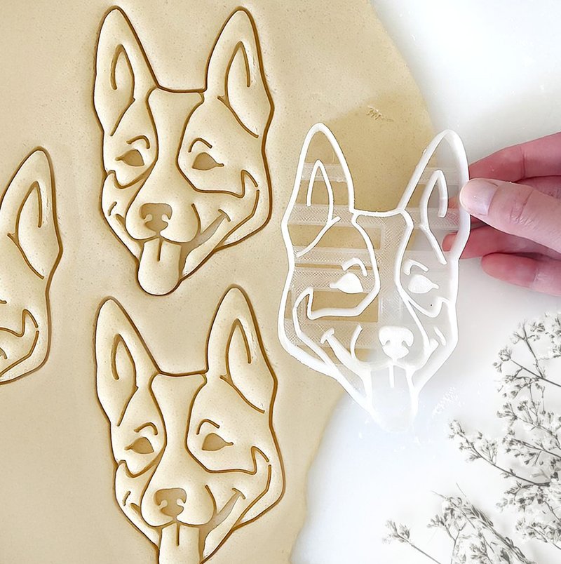 Australian Cattle Dog Cookie Cutter Blue Heeler Dog portrait - 其他 - 塑膠 