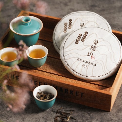 松一製茶 SongYi Tea | 一步一印 百年茶事 2018年 雲南曼糯山 百年古樹 生普洱茶 生普 200g 普洱茶餅