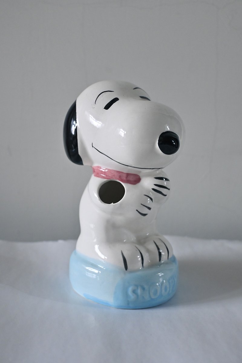 Early Snoopy ceramic toothbrush holder - Bathroom Supplies - Pottery Multicolor