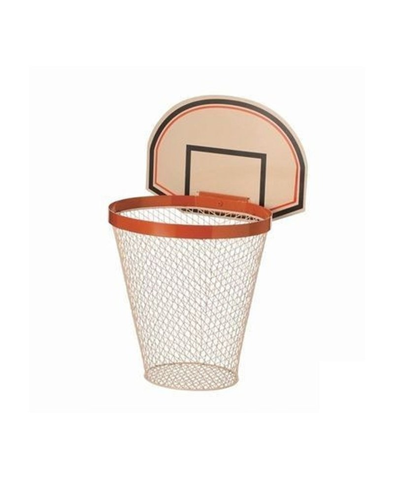 Japan Magnets shooting practice large basket trash can / storage bucket (meter white) 8.5L-spot - ถังขยะ - โลหะ ขาว