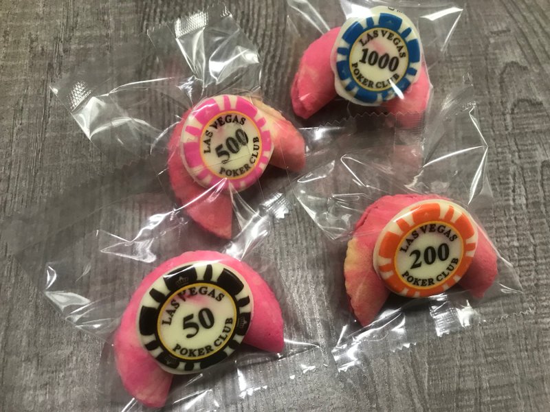 籌碼幸運餅乾 客製化 50個 - 零食/點心 - 新鮮食材 咖啡色