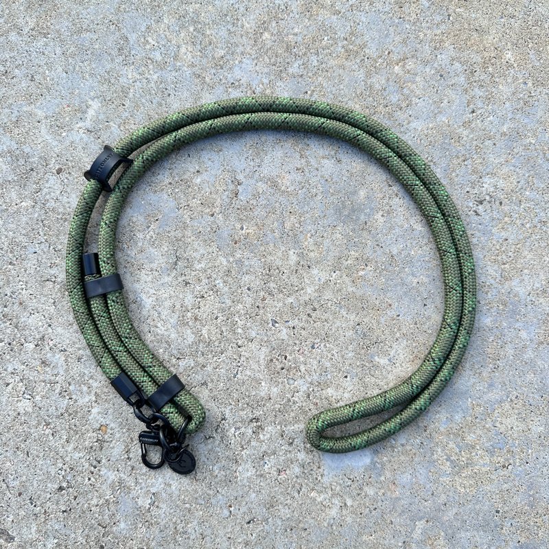 【10mm】Military green mountain braided portable mobile phone lanyard with transparent clip - Phone Accessories - Nylon Green