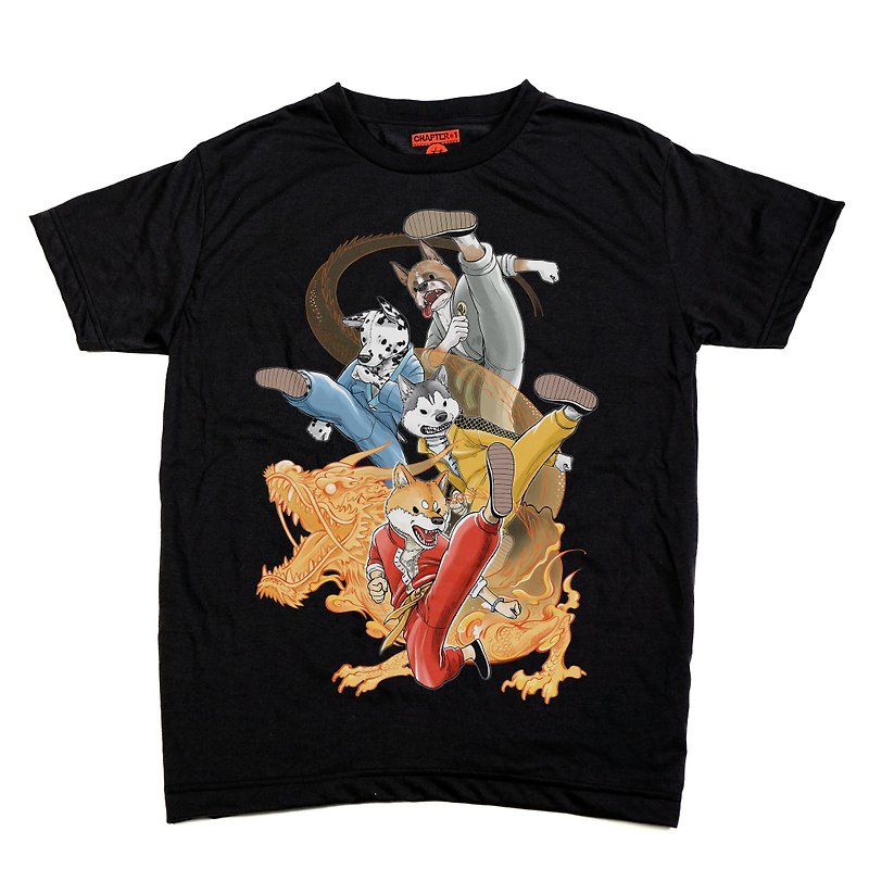 Teakhondo Inu groups Dragon style Chinese New Year Chapter One T-shirt - Men's T-Shirts & Tops - Other Materials White