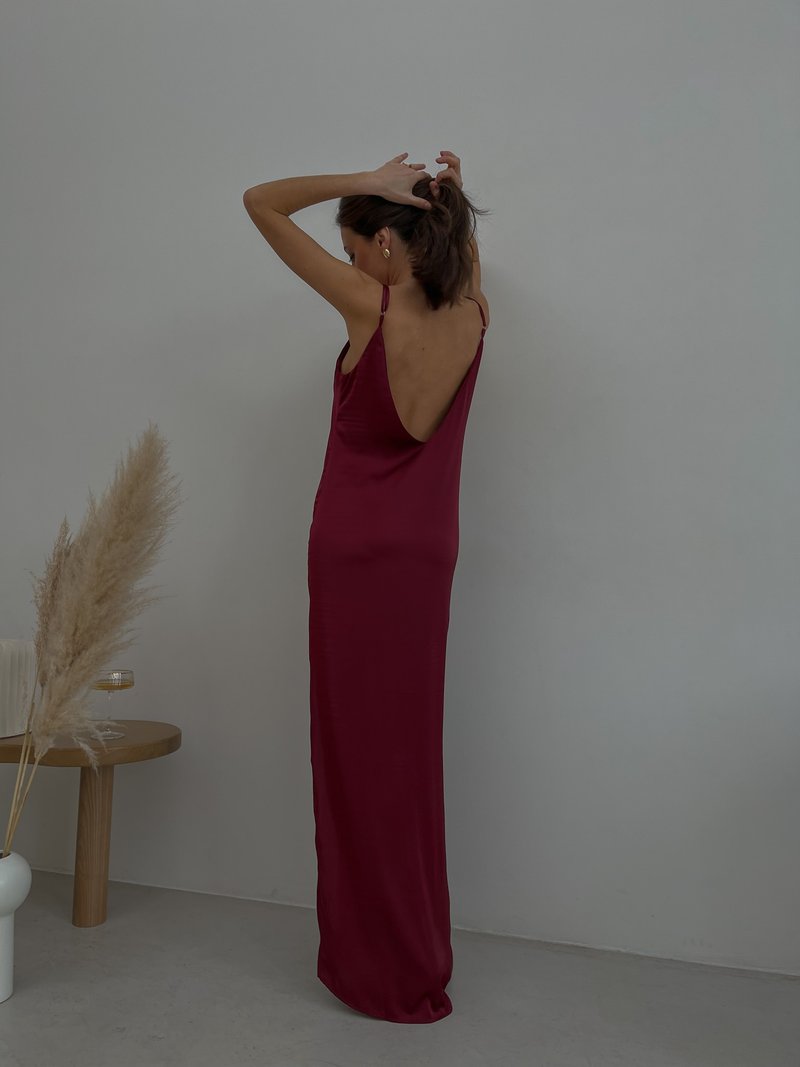 Women's Silky Long Slip Dress | Silky Backless Nightgown | Silk Loungewear - Loungewear & Sleepwear - Silk 